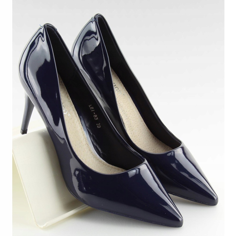 Pompi dama bleumarin LEI-83 Blue albastru marin 1