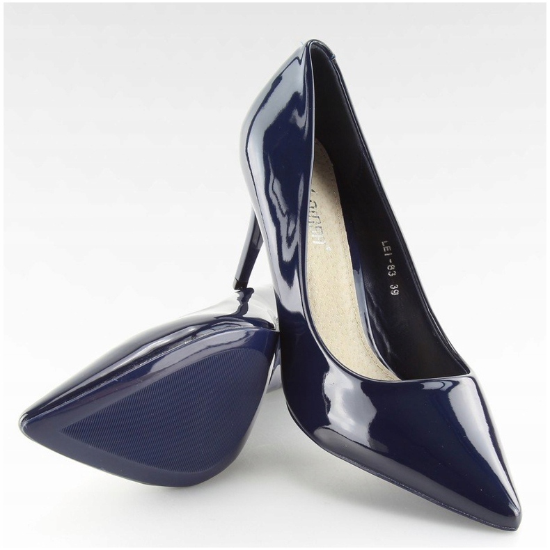 Pompi dama bleumarin LEI-83 Blue albastru marin 2