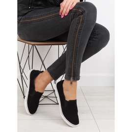 Negri XL07P Tenisi negri alunecoși negru 1 Negri XL07P Tenisi negri alunecoși negru 1