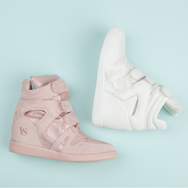 Vices Vicii pentru adidași cu velcro roz 1
