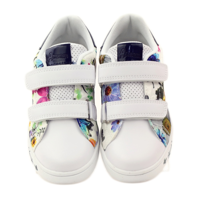 American Club Adidași americani cu branț din piele multicolor alb 4 American Club Adidași americani cu branț din piele multicolor alb 4