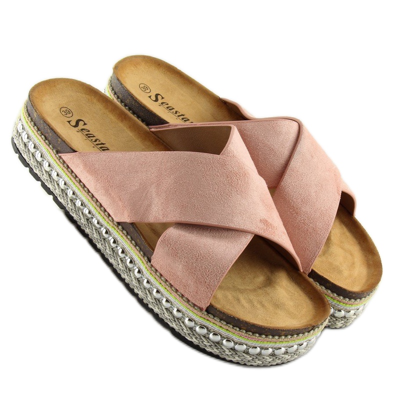 Roz Papuci roz femei CK15P roz 2