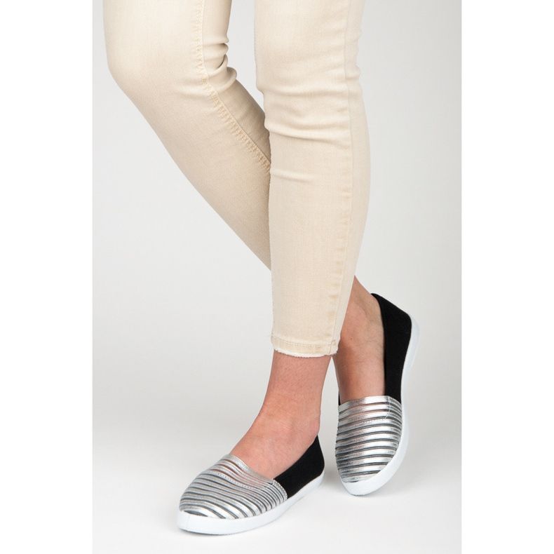 Mckeylor Pantofi sport negri și argintii negru 1