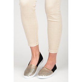 Mckeylor Pantofi sport negri și aurii galben negru 2 Mckeylor Pantofi sport negri și aurii galben negru 2