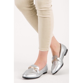 Vices Mocasini cu slip-on argintii gri 1