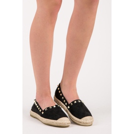 Seastar Espadrile din piele intoarsa cu crampoane negru 2