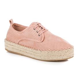 Seastar Espadrile ajurate pe platformă roz 2