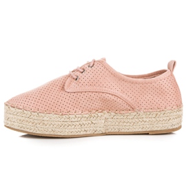 Seastar Espadrile ajurate pe platformă roz 3
