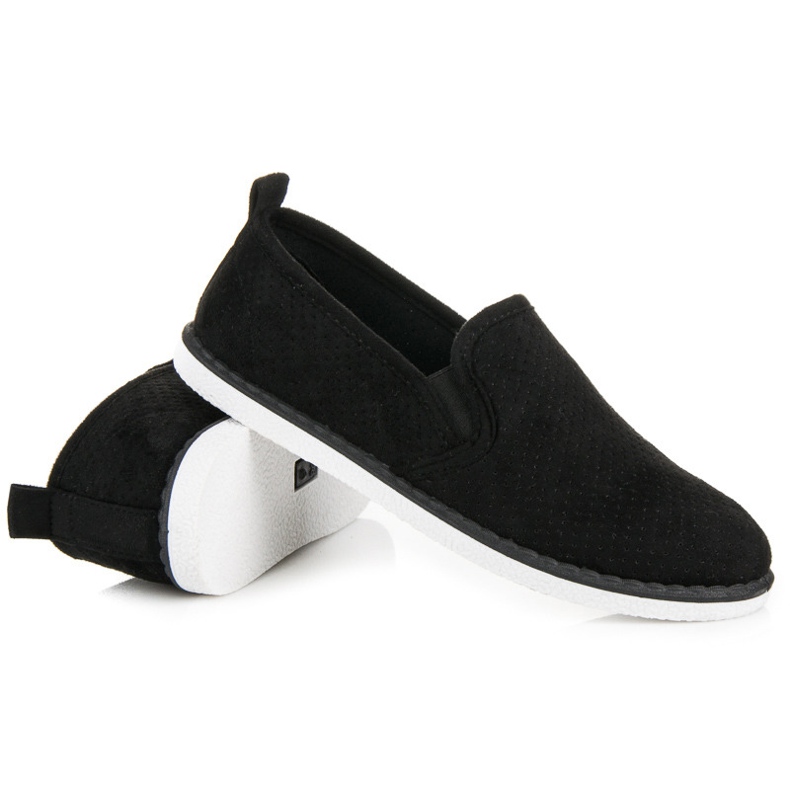 Bestelle Slipons ajurate negru 1