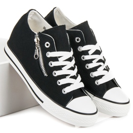 Kayla Adidași cu pană legați negru 1 Kayla Adidași cu pană legați negru 1