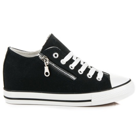 Kayla Adidași cu pană legați negru 2 Kayla Adidași cu pană legați negru 2