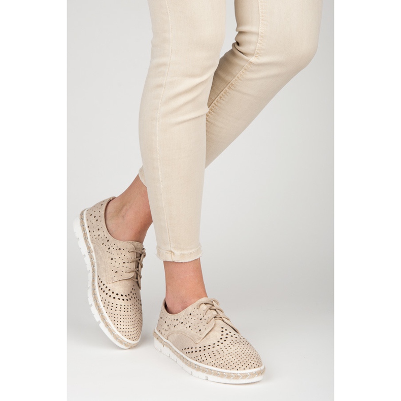 Kylie Espadrile ajurate bej 2