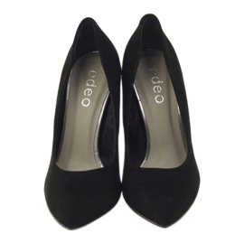 Edeo Pompi din piele cu toc inalt 3162 negru 4 Edeo Pompi din piele cu toc inalt 3162 negru 4