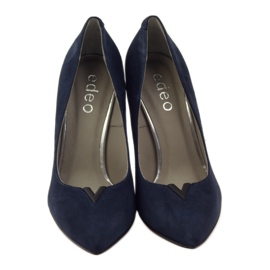 Pompe din piele Edeo pe Szpilka 3180 Navy Blue albastru 4 Pompe din piele Edeo pe Szpilka 3180 Navy Blue albastru 4