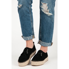 Seastar Espadrile deschise pe platformă negru 1