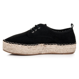 Seastar Espadrile deschise pe platformă negru 3