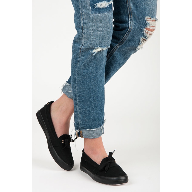 Seastar Tenisi negri cu slip-on negru 2