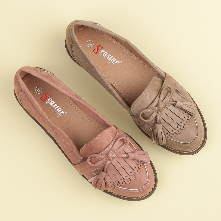 Seastar Mocasini cu franjuri maro 1