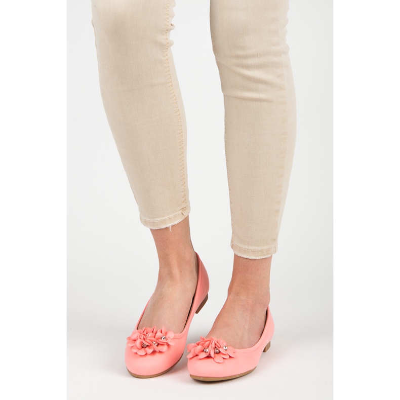 Vices Balerini de dama cu flori roz 2 Vices Balerini de dama cu flori roz 2