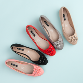 Vices Balerini de dama cu flori negru 2