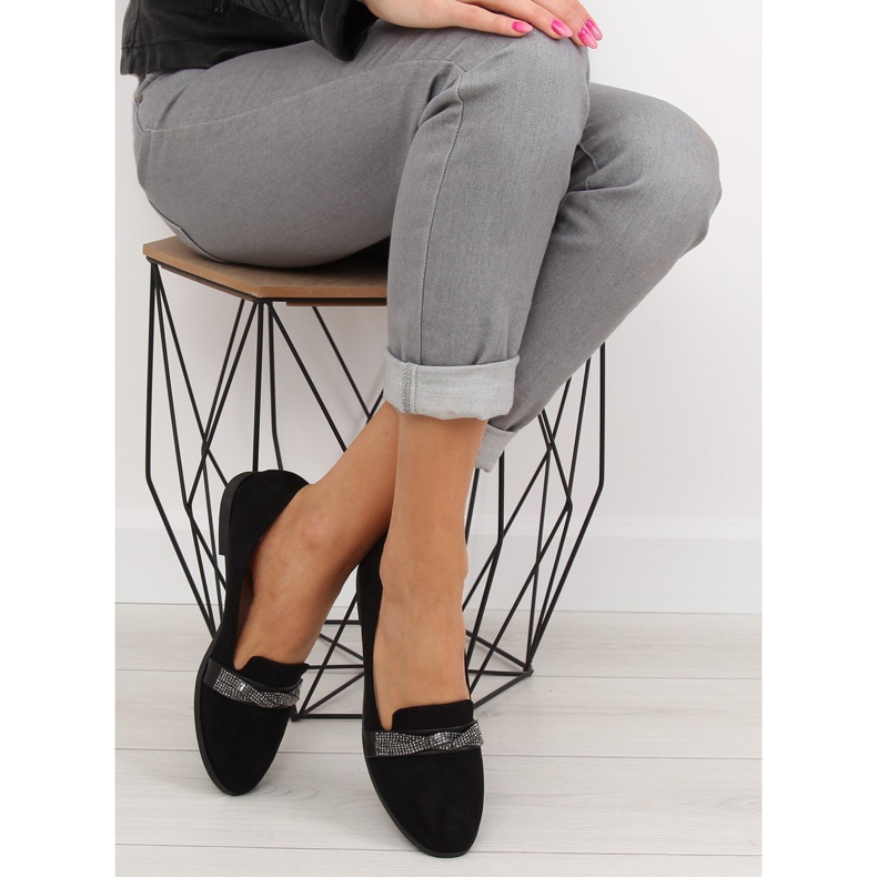 Negru Mocasini negri de dama H8-110 Negri 2