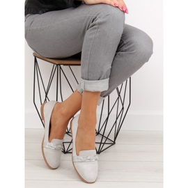 Gri Mocasini gri de dama H8-110 Gri 2