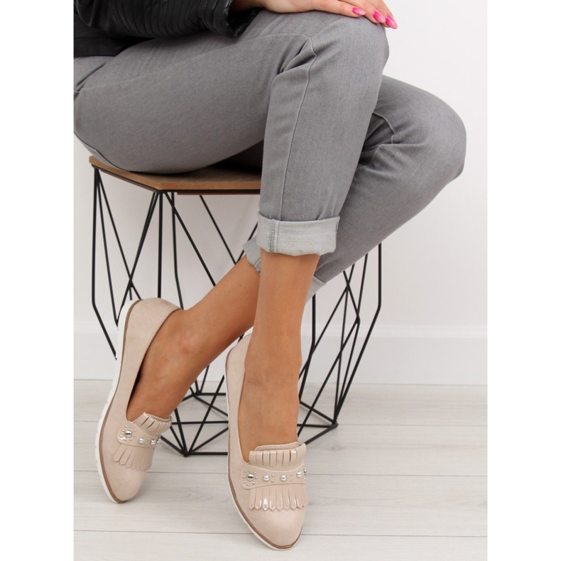 Mocasini de dama bej DM30P Bej 2