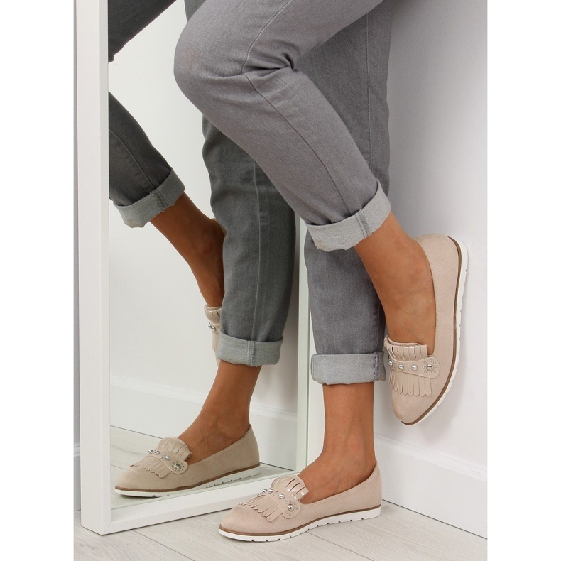 Mocasini de dama bej DM30P Bej 1