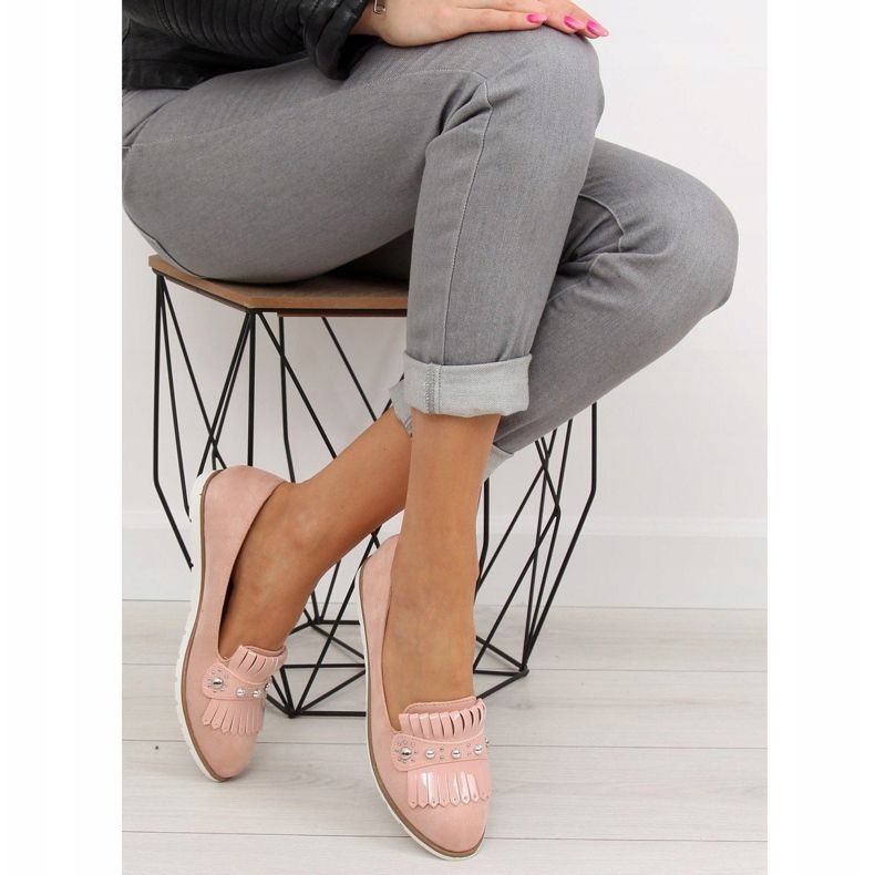 Mocasini de damă roz DM30P Roz 2