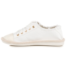 Seastar Tenisi cu siret, espadrile alb 5