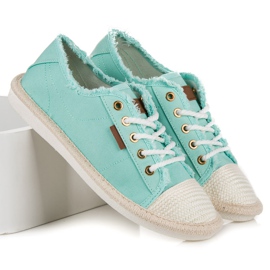 Seastar Tenisi cu siret, espadrile verde 5