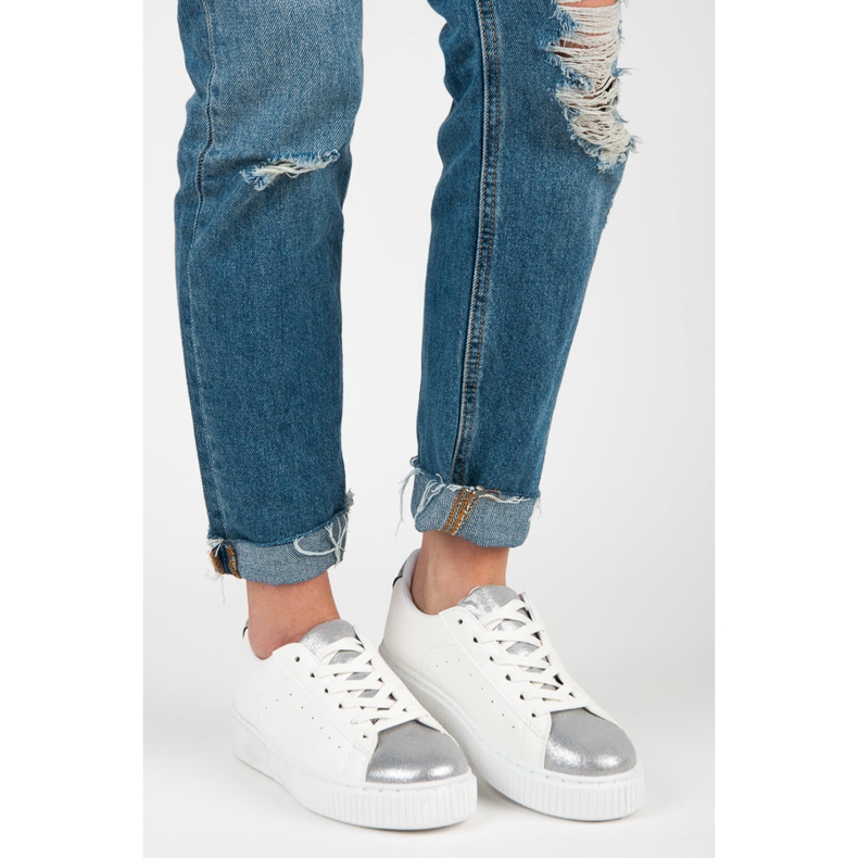 Adidași cu imprimeu șarpe alb 1