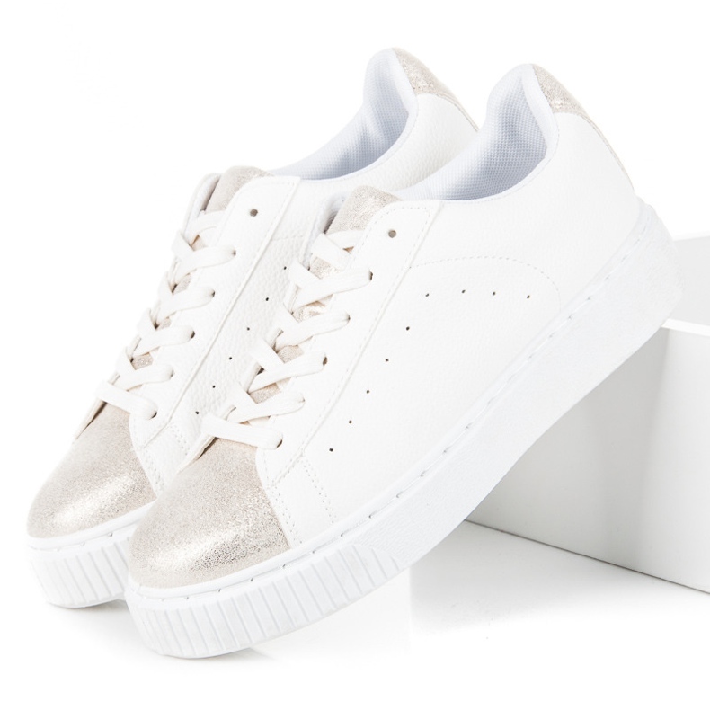 Adidași cu imprimeu șarpe legat alb 2