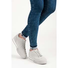 Vices Pantofi sport din piele de căprioară gri 2 Vices Pantofi sport din piele de căprioară gri 2