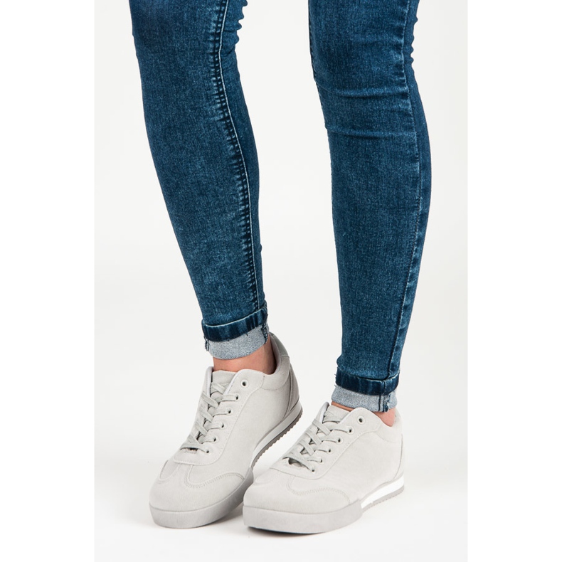 Vices Pantofi sport din piele de căprioară gri 1 Vices Pantofi sport din piele de căprioară gri 1