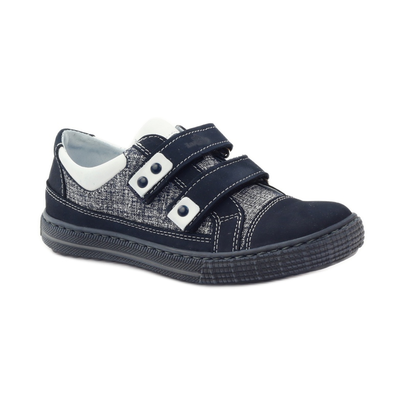 Pantofi cu velcro Ren But 4299 bleumarin albastru marin alb 1