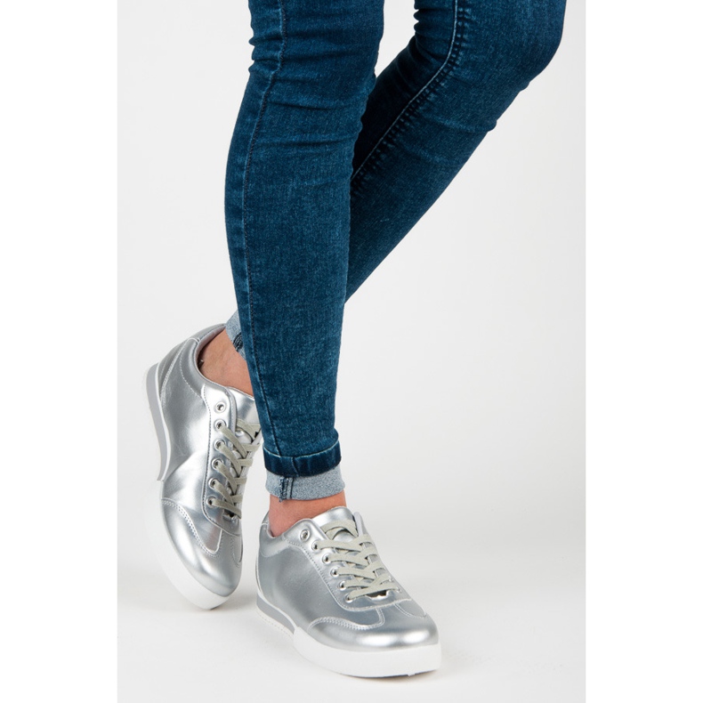 Vices Pantofi sport argintii gri 2