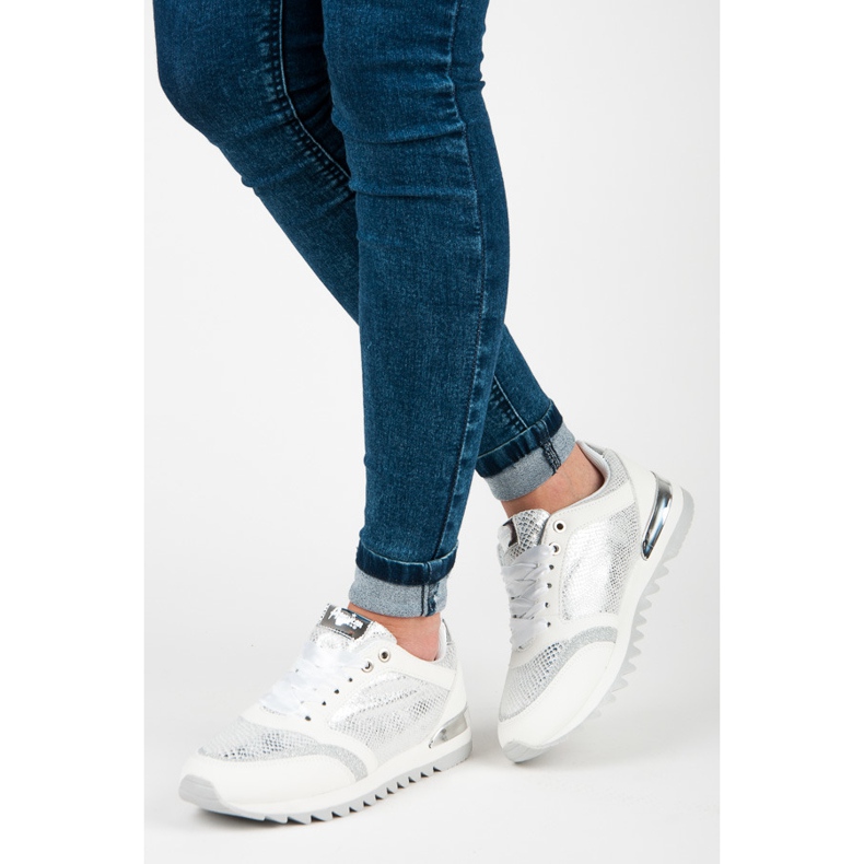 Pantofi sport American Club alb gri 2