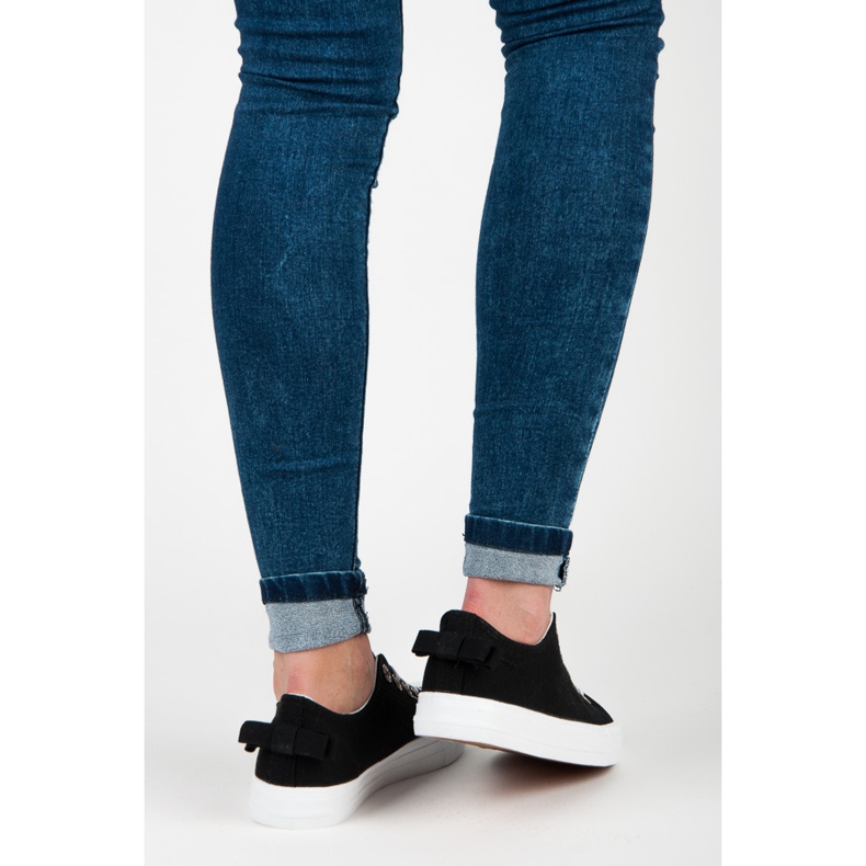 Pantofi Negri Cu Funda negru 2