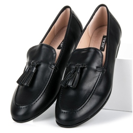 Mocasini negri cu franjuri VICES negru 1