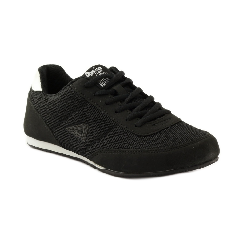 American Club Pantofi de jogging americani 7066 negri alb negru 1