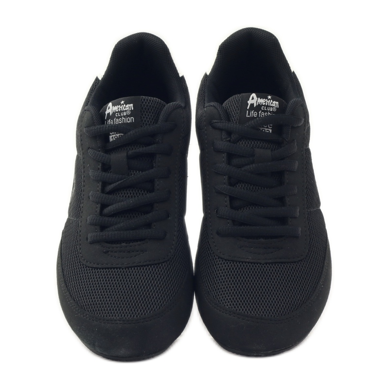 American Club Pantofi de jogging americani 7066 negri alb negru 4