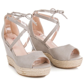 Seastar Espadrile legate pe pană gri 7