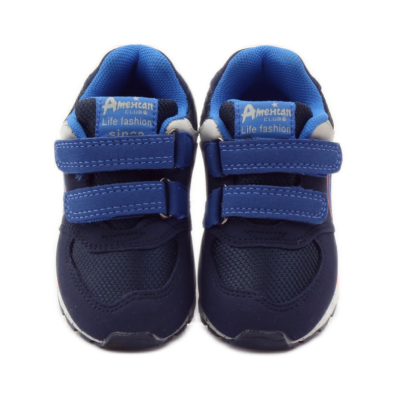 American Club adidasi americani 15110 albastru marin portocale 4