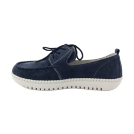 Pantofi Creepers din piele Filippo 020 albastru marin 2