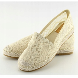 Espadrile din dantelă bej BB15P Bej 1