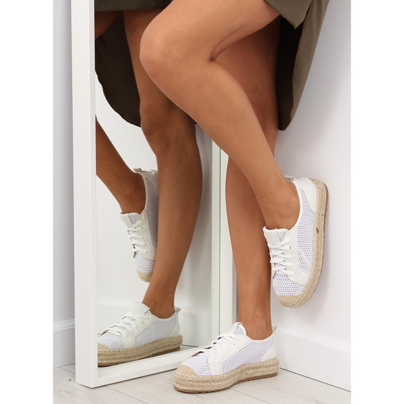 Tenisi espadrile albi BB06P Alb 1