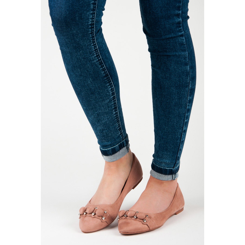 Seastar Suede Ballerina In Spitz roz 1