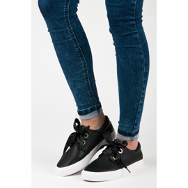 Seastar Pantofi cu legături negre negru 1