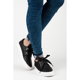 Seastar Pantofi cu legături negre negru 2